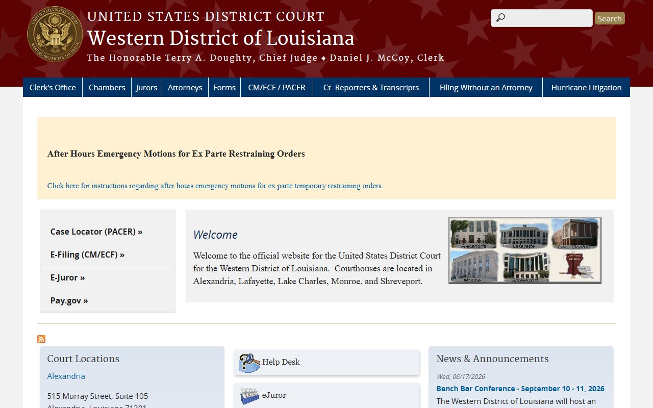 Bienville Parish divorce records federal court source distinction