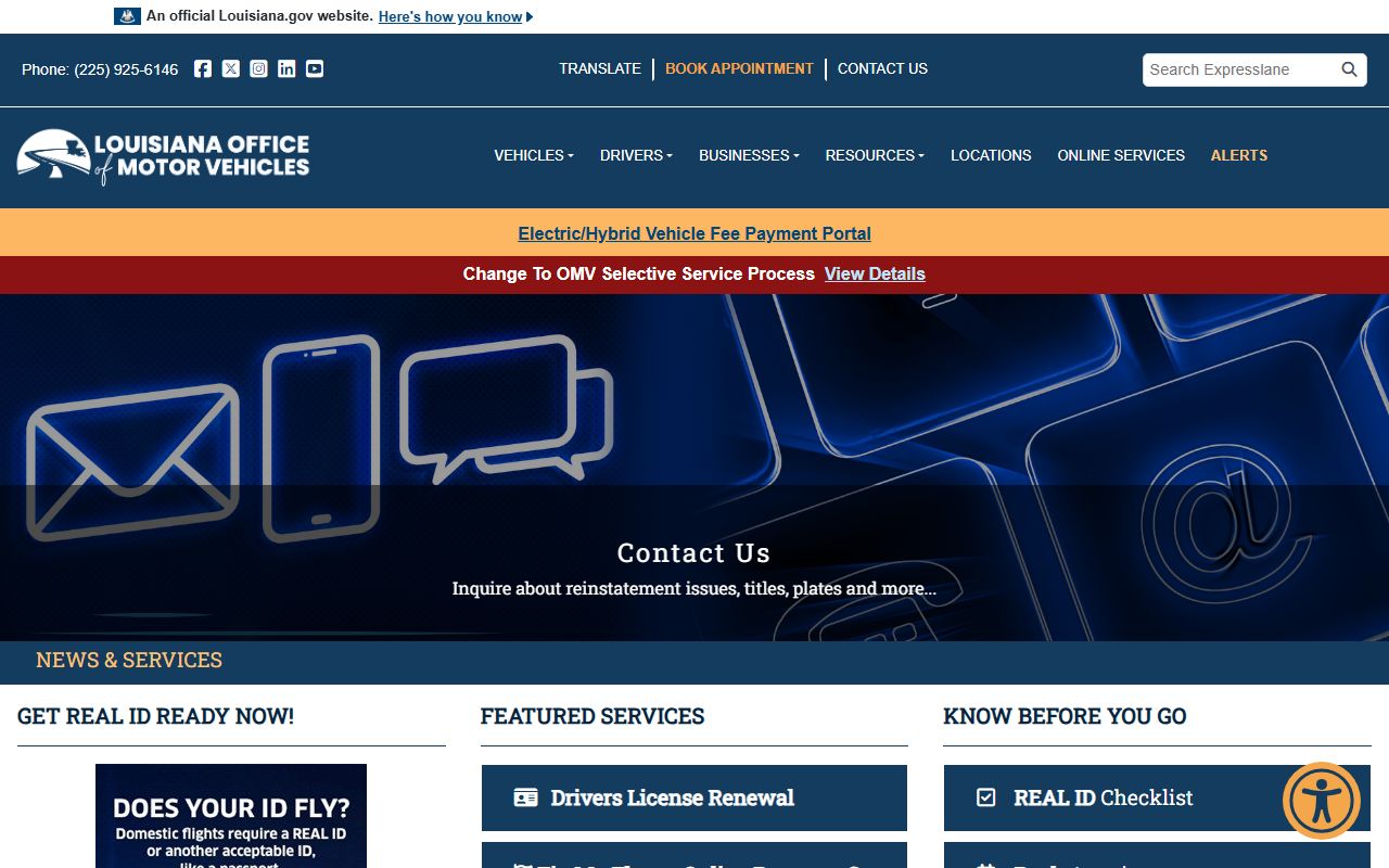 Bienville Parish traffic court records Louisiana OMV ExpressLane driver record