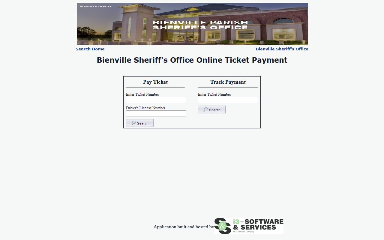 Bienville Parish traffic court records sheriff traffic ticket payment portal